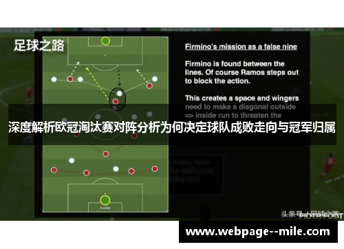 深度解析欧冠淘汰赛对阵分析为何决定球队成败走向与冠军归属